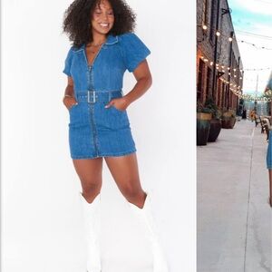 show me your mumu oxford mini dress